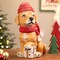 Northlight Glittery Dog with Gift Wearing Scarf and Hat Christmas Decoration - 15"